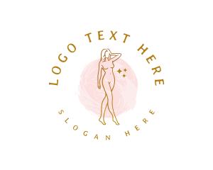 Watercolor - Sensual Woman Body logo design