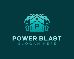 Power Washer Home Cleaning logo design