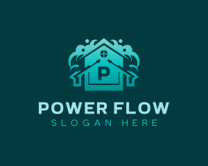 Power Washer Home Cleaning logo design