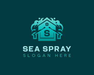 Power Washer Home Cleaning logo design