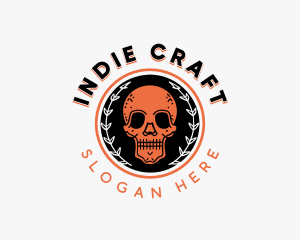 Indie - Indie Skull Tattoo logo design