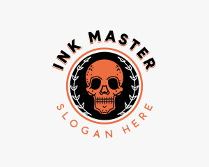 Indie Skull Tattoo logo design