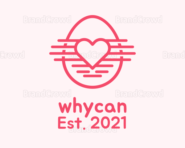 Pink Heart Egg Logo