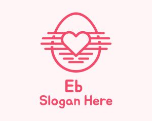 Pink Heart Egg Logo