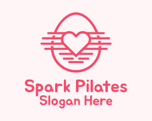 Pink Heart Egg Logo