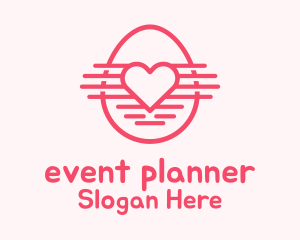 Pink Heart Egg Logo