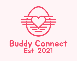 Friendship - Pink Heart Egg logo design
