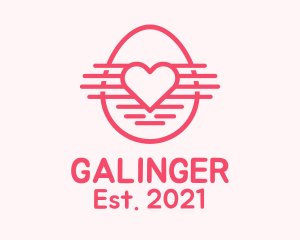 Pink - Pink Heart Egg logo design