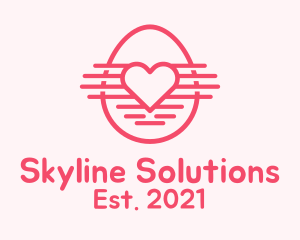 Pink Heart Egg logo design