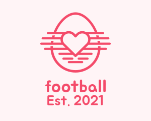 Egg - Pink Heart Egg logo design