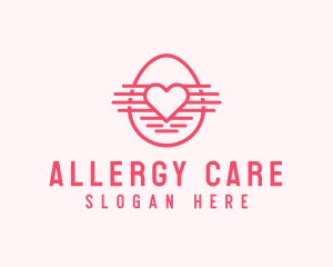 Pink Heart Egg logo design