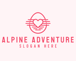 Pink Heart Egg logo design