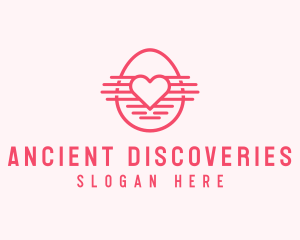 Pink Heart Egg logo design