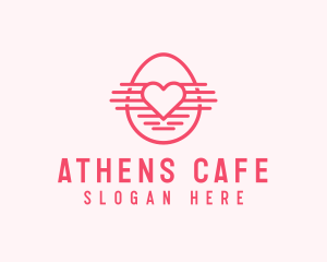 Pink Heart Egg logo design