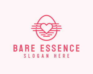 Pink Heart Egg logo design