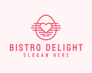 Pink Heart Egg logo design