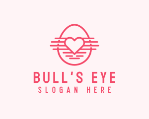 Pink Heart Egg logo design