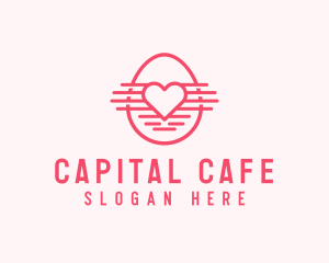 Pink Heart Egg logo design