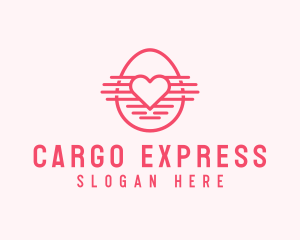 Pink Heart Egg logo design