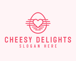 Pink Heart Egg logo design