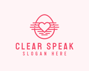 Pink Heart Egg logo design