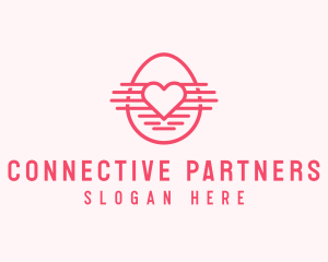 Relationship - Pink Heart Egg logo design