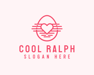 Pink Heart Egg logo design