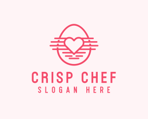 Pink Heart Egg logo design