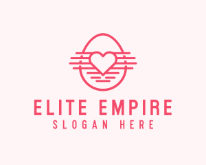 Pink Heart Egg logo design