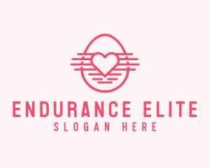 Pink Heart Egg logo design