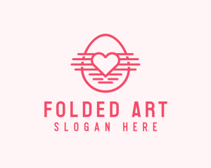 Pink Heart Egg logo design