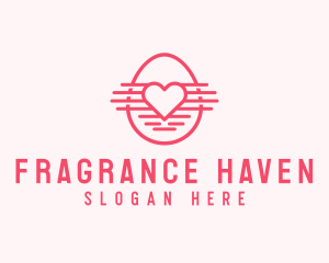 Pink Heart Egg logo design