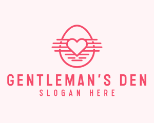 Pink Heart Egg logo design