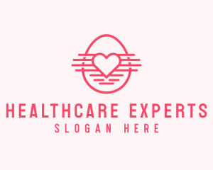 Pink Heart Egg logo design