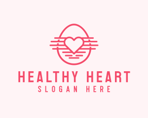 Pink Heart Egg logo design