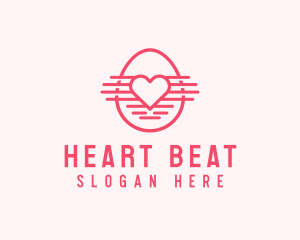 Pink Heart Egg logo design