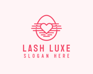 Pink Heart Egg logo design