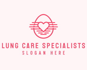 Pink Heart Egg logo design