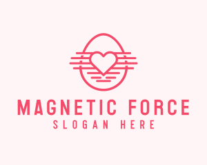 Pink Heart Egg logo design