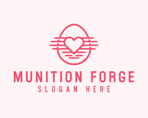 Pink Heart Egg logo design