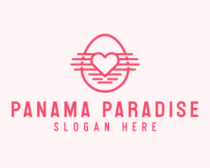 Pink Heart Egg logo design