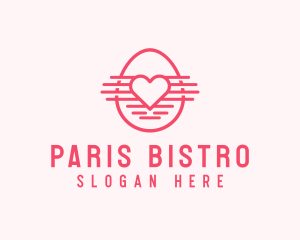 Pink Heart Egg logo design