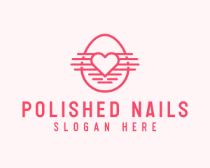 Pink Heart Egg logo design