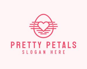 Pink Heart Egg logo design