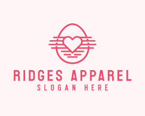 Pink Heart Egg logo design