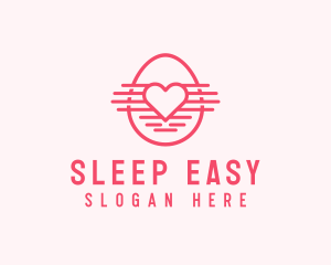 Pink Heart Egg logo design