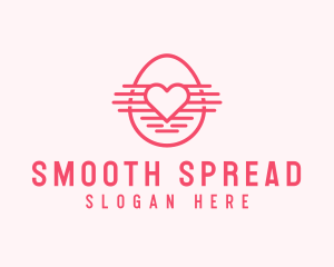 Pink Heart Egg logo design