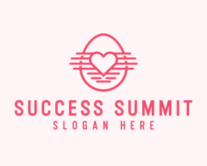 Pink Heart Egg logo design