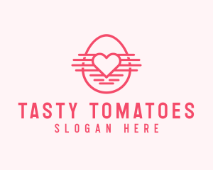 Pink Heart Egg logo design