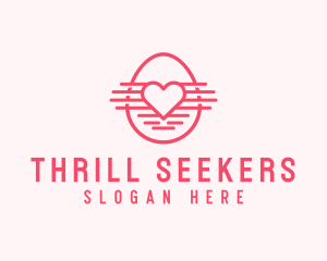 Pink Heart Egg logo design